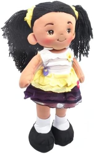 Linzy Plush 16" Yellow Aissa Rag Doll for Girls, Soft Plush Rag Doll, Sleeping Cuddle Buddy for Toddlers, Infants and Babies, Muñecas de trapo para niña, First Doll for Kids, Safe for All Ages - Image 8