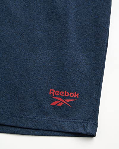 Reebok Baby Boys' Shorts Set - 3 Piece Short Sleeve T-Shirt And Shorts Playwear Set (Infant/Toddler), Size 6, White/Red/Dark Navy #TOP3