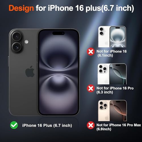 Image of iPhone 16 Plus Magsafe Hard Back Case | Matte Design & 360 Protection | Military-Grade Apple iPhone 16 Plus Cover | Strong Magnet Back - Purple