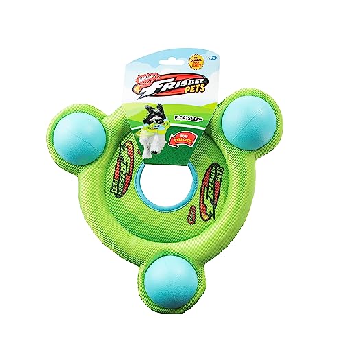 JAZ PET TOYS Wham-O Pets Frisbee Floatsbee - Water and Land Play Frisbee - Ball and Disc Dog Toy, green