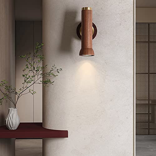 Apliques de pared de madera de nogal con estilo moderno y orientación ajustable 7