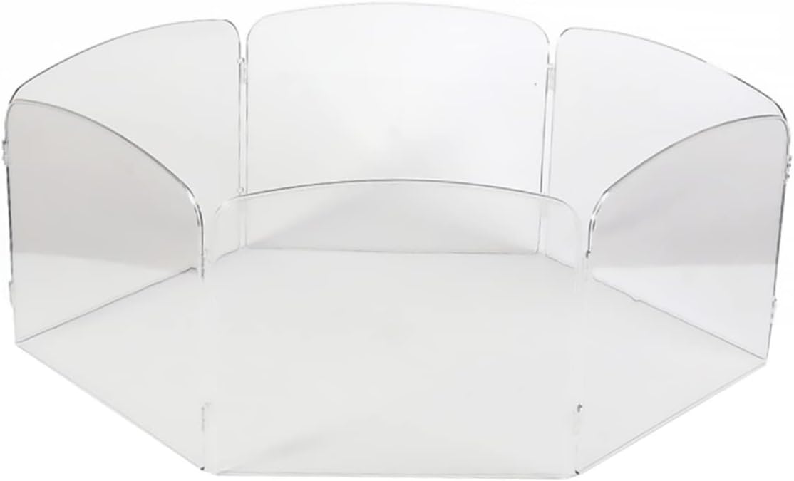BESPORTBLE Portable Pet Playpen for Small Animals Transparent Plastic Fence for Indoor Outdoor Use Durable Hamster Playground Barrier Easy to Install