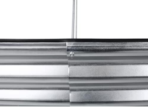 Miniatura 4 de CACHIL Maceta galvanizada, kit de cama de jardín elevada galvanizada, macetas galvanizadas elevadas para exteriores, camas de jardín cuadradas