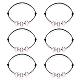 choice of all 6/10Pcs Baseball Bracelets for Womens Baseball Party Favors Braided Sports Bracelets for Womens Adjustable (A: 6pcs baseball bracelets)