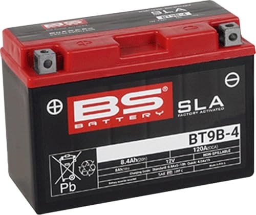 Batterie moto BS Battery BT9B-4 AGM SLA noir pour remplacement haute performance