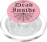Picture of Dead Inside Pastel Goth Elegant Gothic Trendy Skull Web PopSockets PopGrip for MagSafe