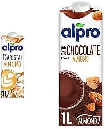 Alpro Professional Almond Plant Based Drink 1 L and Alpro Almond Dark Chocolate Drink 1L