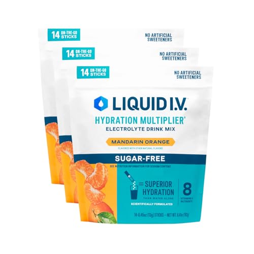 Image of Liquid I.V. Sugar Free Hydration Electrolytes, Mandarin Orange, 42 Count