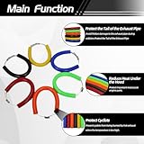 JFG RACING 52 cm/20.47 Inches Motorcycle Exhaust Protection Collar Adjustable Universal for Pit Dirt Bike Motocross Supermoto Enduro Scooter Red - Image 5