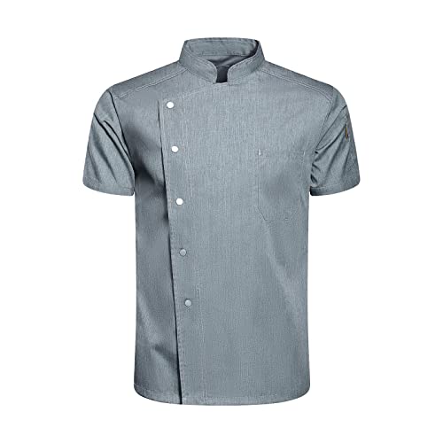 Chef Jaqueta Masculino Feminino Fogão Respirável Garçom Vestuário Manga Chef Vestuário Uniforme para