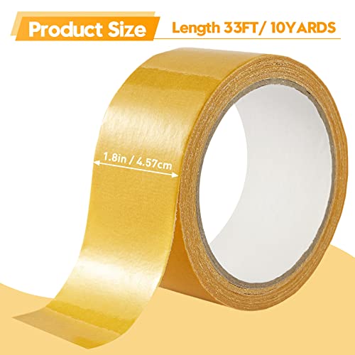 Double Sided Tape Heavy Duty Mounting Tape, 1.8 In X 33 Ft (10M) Two Sided Thin Self Adhesive Tape High Tack, Universal Clear Removable Double Sided Tape With Fiberglass Mesh, 1 Pack #TOP5
