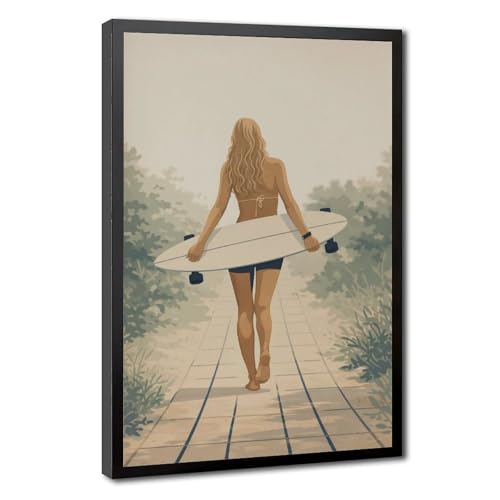 Toile de surf pour rafraîchir un mur vide grand poster rétro décoration chambre