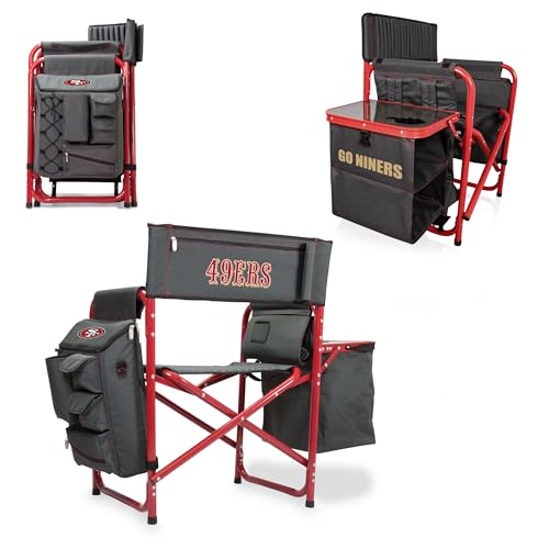 Image of Picnic TIME NFL Unisex-Adult NFL Fusion Camping Chair with Side Table and Soft Cooler, Beach Chair for Adults, Lawn Chair