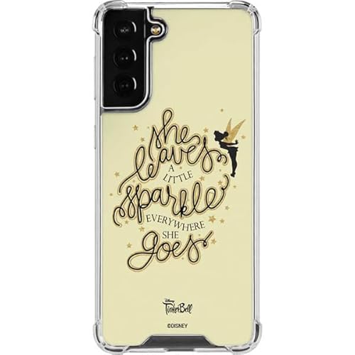 Skinit Clear Phone Case Compatible With Samsung Galaxy S22 Plus - Officially Licensed Disney Tinker Bell Leave A Little Sparkle Design #TOP16