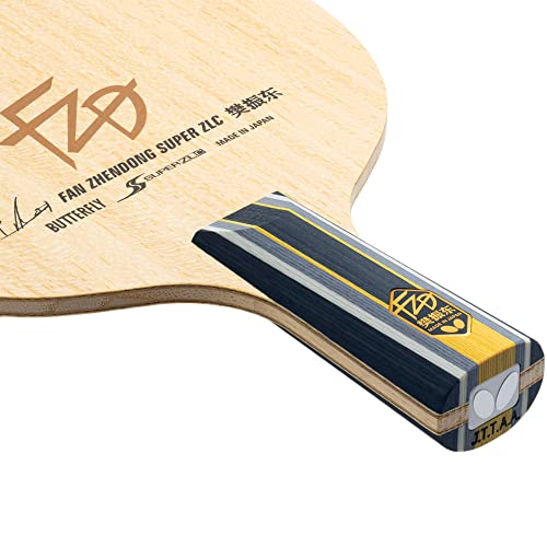Butterfly Fan Zhendong Super Zlc Table Tennis Blade - Professional Table Tennis Blade - Available In Flared, Straight, And Chinese Penhold Handle Styles - Made In Japan #TOP6