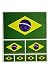Brazil Brasil Country Flag Set of 7 Different Size Decal Stickers ... New in Package