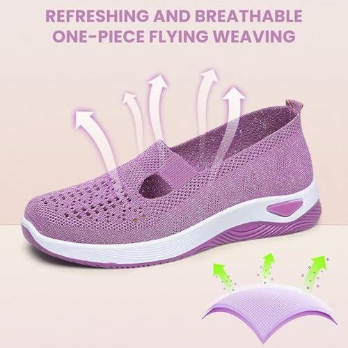 Orthopedic Woven Breathable Soft Slip On Arch Support Walking Casual Running Diabetic Foam Shoes2