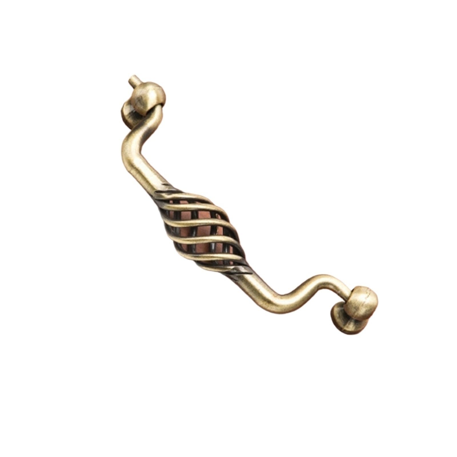 Yonmledo Type8 Bronze 96Mm Brass Vintage Drawer Handles 2Pcs Out Antique Bronze Home Hardware Handle Pull With Screws Cupboard Furniture Handles Drawer Knobs Door Knob Cabinet Pullers(Type8 Bronze 96Mm)
