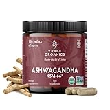 TRIBE ORGANICS Ashwagandha KSM 66 Pure Organic Root Powder Extract Ayurvedic Supplement - Focus, Mood Support, Increase Energy, Strength, 600mg of Natural KSM66 for Superior Absorption - 120 Capsules