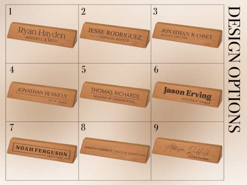 Walnut Office Desk Name Plate Personalized. Custom Name Plates For Desks. Office Desk Decor. Gift For Coworkers, Teachers, Graduates. Walnut Desk Wedge #TOP1