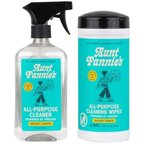 Aunt Fannie's Bundle: All Purpose Vinegar Cleaning Spray (Lemon) + Vinegar Cleaning Wipes (Lemon) Cover