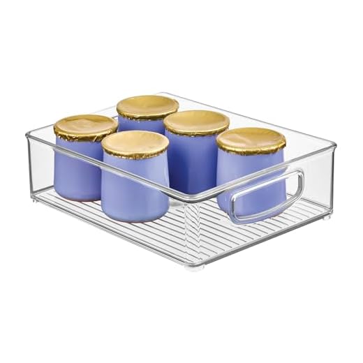 iDesign Förvaringslåda för kök, plast, genomskinlig, 25.4 x 20.3 x 7.6 cm