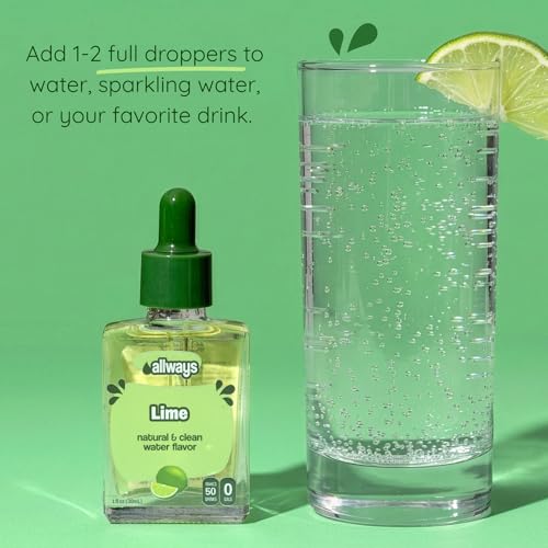 Image of Allways Drops Lime Water Enhancer | Sugar Free | 50 Servings