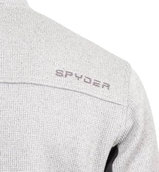 Spyder Jaqueta masculina com zíper e ajuste relaxado, Cinza, P