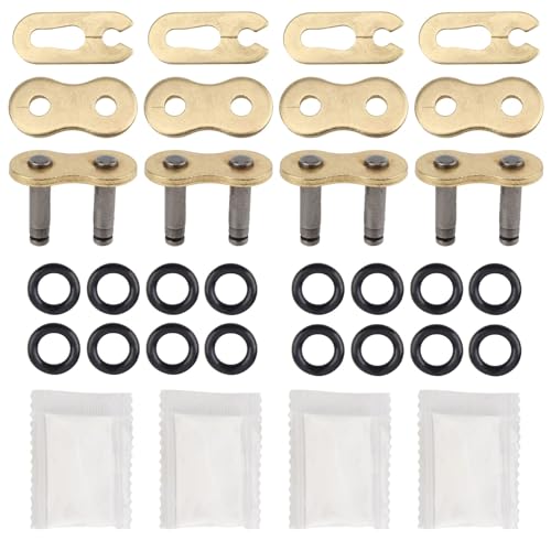 Image of 4 Pack 520 Chain Master Link O-Ring Heavy Duty 520HV Master Connecting Links Chain Link Connector Replacement for Motorcycle Dirt Bike Pitpro Agricultural Machine Tractors