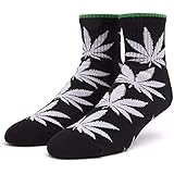 HUF Planlife - Calcetines para hombre, Negro , Talla &uacute;nica