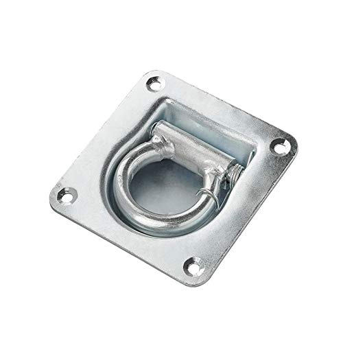 deiwo Borne d'arrimage avec ressort - 100 mm x 95 mm - Force de traction : 800 kg - Galvanisée - Œillet à anneau (1) Cover