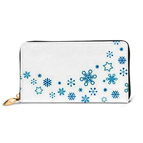 Preisvergleich Produktbild JHGFG Mode Handtasche Reißverschluss Brieftasche Schnee Kristall Hintergrund Illustration Telefon Kupplung Geldbörse Abendkupplung Blockieren Leder Brieftasche Multi Card Organizer