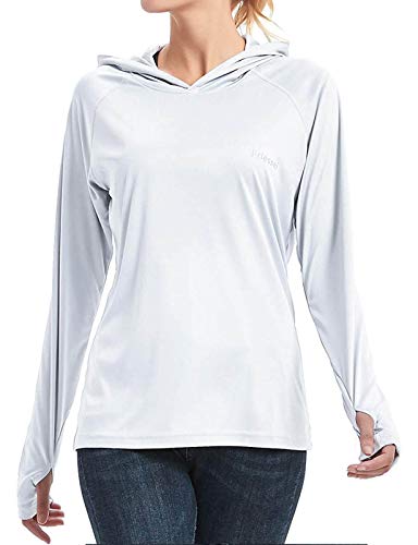Priessei Women's Upf 50+ Sun Protection Long Sleeve Shirt Hoodie Outdoor Performance White Xl #TOP1