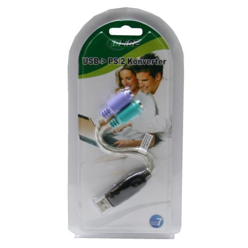 InLine USB zu PS/2 Konverter, USB Stecker an 2x PS/2 Buchse für Maus und Tastatur, Transparent - Image 2