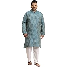 Sojanya Plus Men's Jacquard Silk Maroon Self design Kurta & Off-White Churidar Pyjama Set