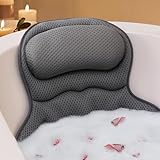 Bath Pillow, Luxury Bath Pillows for Tub, Relaxing Bathtub Pillows for Head and Neck Support, with 4D Air Mesh...