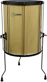 Surdo 60X18 Folheado Verniz Aro Chapa Preto Pele Korino Pto 08 Afin com 3 Pes - Brasil - Luen