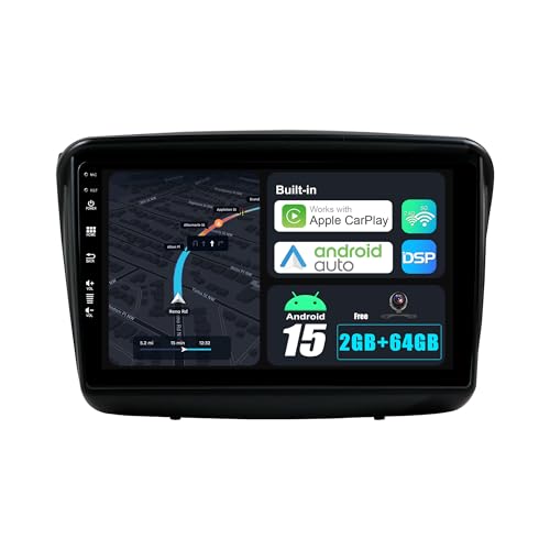 BXLIYER Android 15 IPS Autoradio pour Mitsubishi Pajero Sport 2 L200 (2008-2016) - sans Fil Carplay + Android Auto - Caméra arrière GRATUITES - 2 Din 9 Pouce Dab Volant WLAN Split-Screen