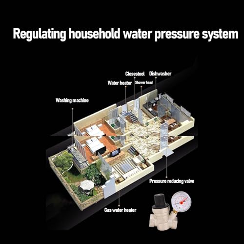 Régulateur de pression d'eau DN15 en laiton réglable pour plomberie - 5