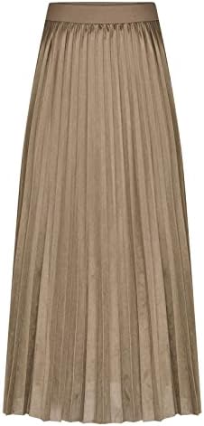 Plus Size Women's Pleated Midi Skirt - Casual A-Line Summer Style - Image 5