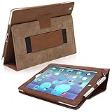 Snugg iPad 3 & 4 Case - Smart Cover with Flip Stand & (Distressed Brown Leather) for Apple iPad 3 and 4