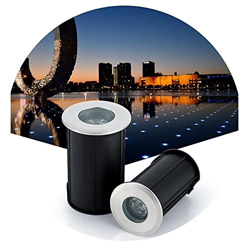 Foco LED Empotrado para Exteriores, IP68, Resistente al Agua, 24 V, Ideal para Jardines, cascadas y Piscinas Poco Profundas.