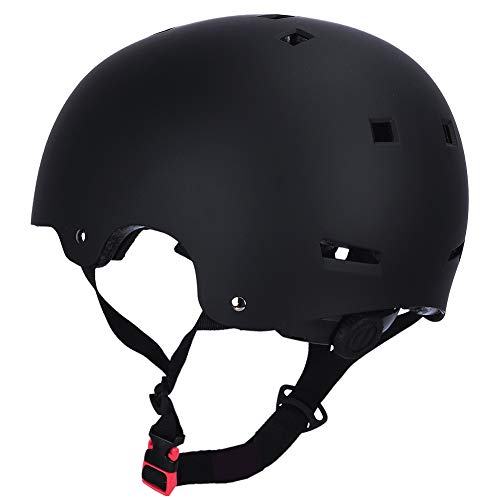 Foto von LOOGU Skateboard Helmet, Scooter, BMX Helmet, Skater Helmet, 3 Sizes ,M (55-58 cm) Bicycle Helmet for Children, Teenagers, Adults, Sports Helmet, With EN1078 Certificate, multicolour