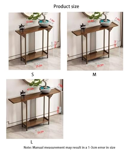 Consola estrecha moderna de pasillo y mesa auxiliar de sofá de madera 3