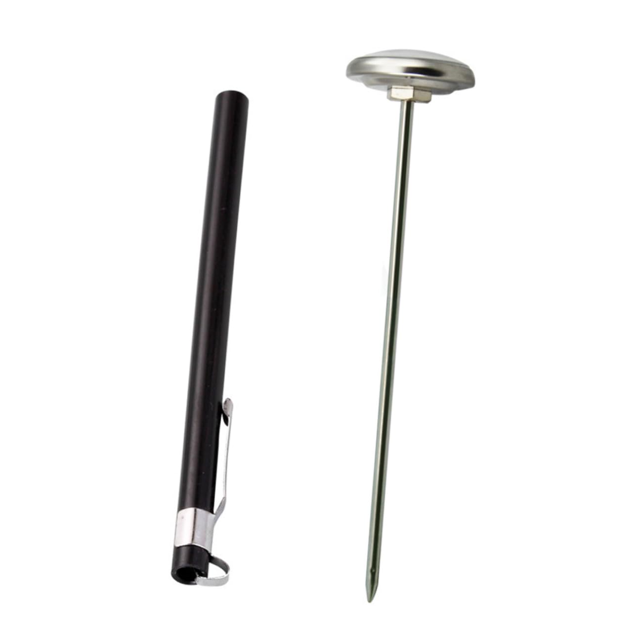 OUNONA 1Pc Mini Stainless Steel Food Thermometer Accurate Coffee Milk Thermometer for Home Use No Battery Required Kitchen Gadget for Yoghurt Soup Jam