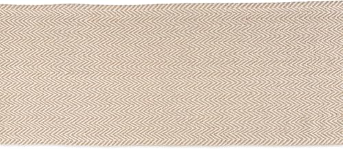 Image of THE HOME TALK Premium Cotton Chevron 4-6 Seater Table Runner - 14x72 Inches - Beige|Elegant Dining|Handcrafted Quality|Stylish Console Decor for Dining Table, Parties, Events