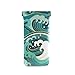 susiyo Vintage Green Sea Waves Glasses Case Portable Microfiber PU Leather Soft Sunglasses Bag Eyeglasses Pouch Holder Squeeze Top for Women Men