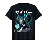 Cyber Anime Girl Cyborg Esthétique Science Fiction T-Shirt