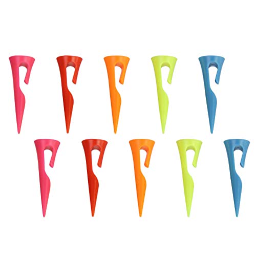 LEIPUPA Tees de Bolso de Clube de Golfe de Plástico de 10 Unidades Portáteis com Ferramentas de Trei