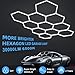 MODERN 11 Hexagon LED Garage Light, Ultra-Bright 6500K Natural White, 11 Grids for Garage, Mall, Shop, and Auto Detailing.